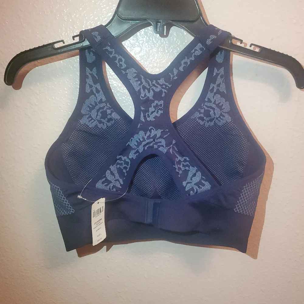 Soma Sport Large Seamless Key Racerback Maritime Navy Sports Bra NWT